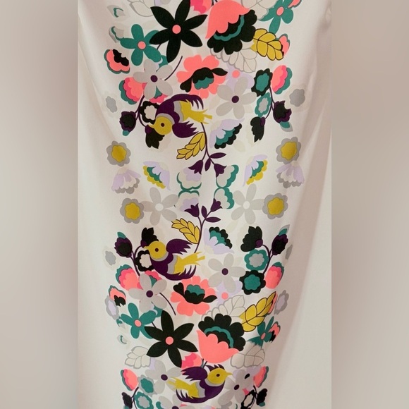 Merona Women Dress Sleeveless Floral Print 
Ivory White Lined Summer Size Medium - Picture 4 of 8